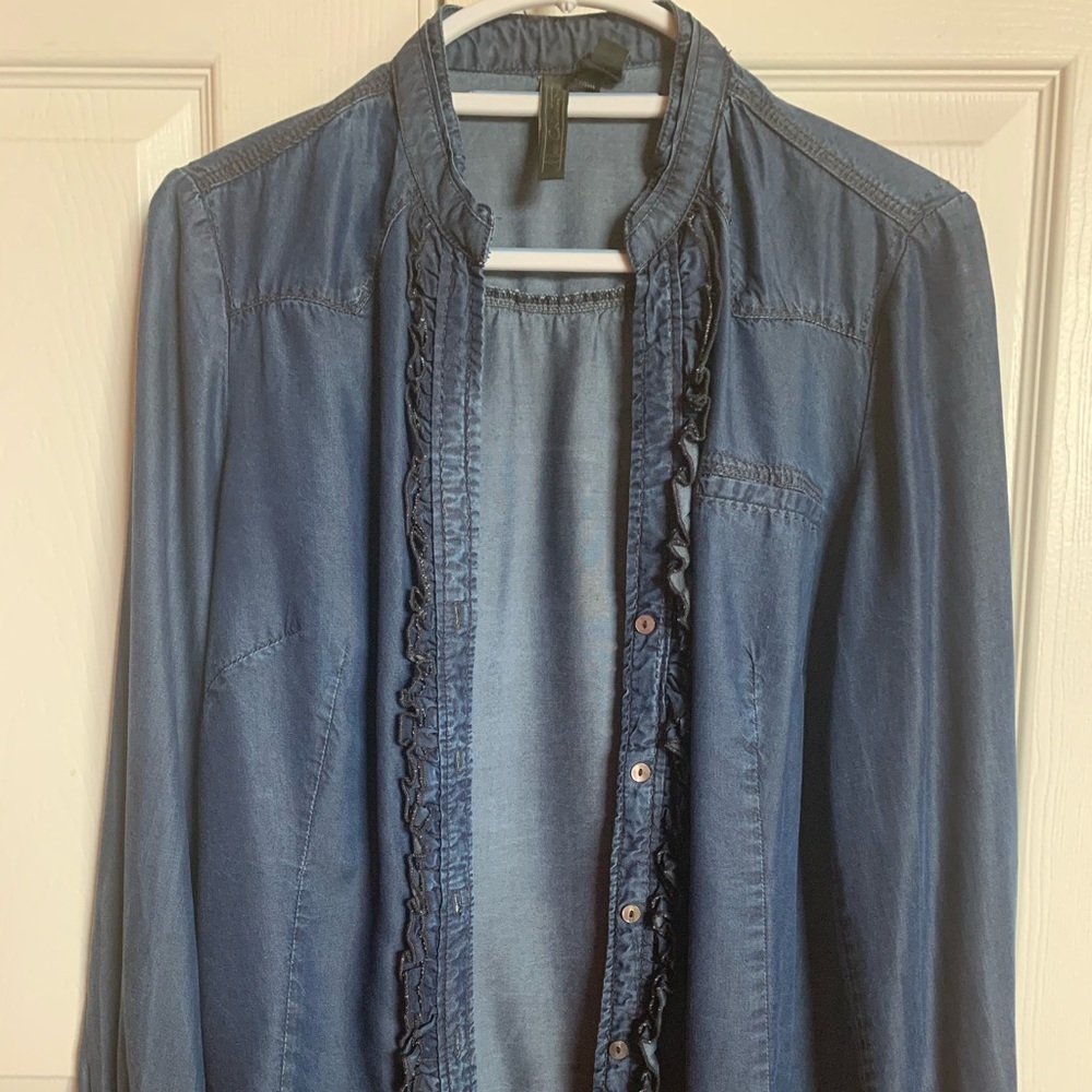 Button Down Fitted Mango Shirt - image 2